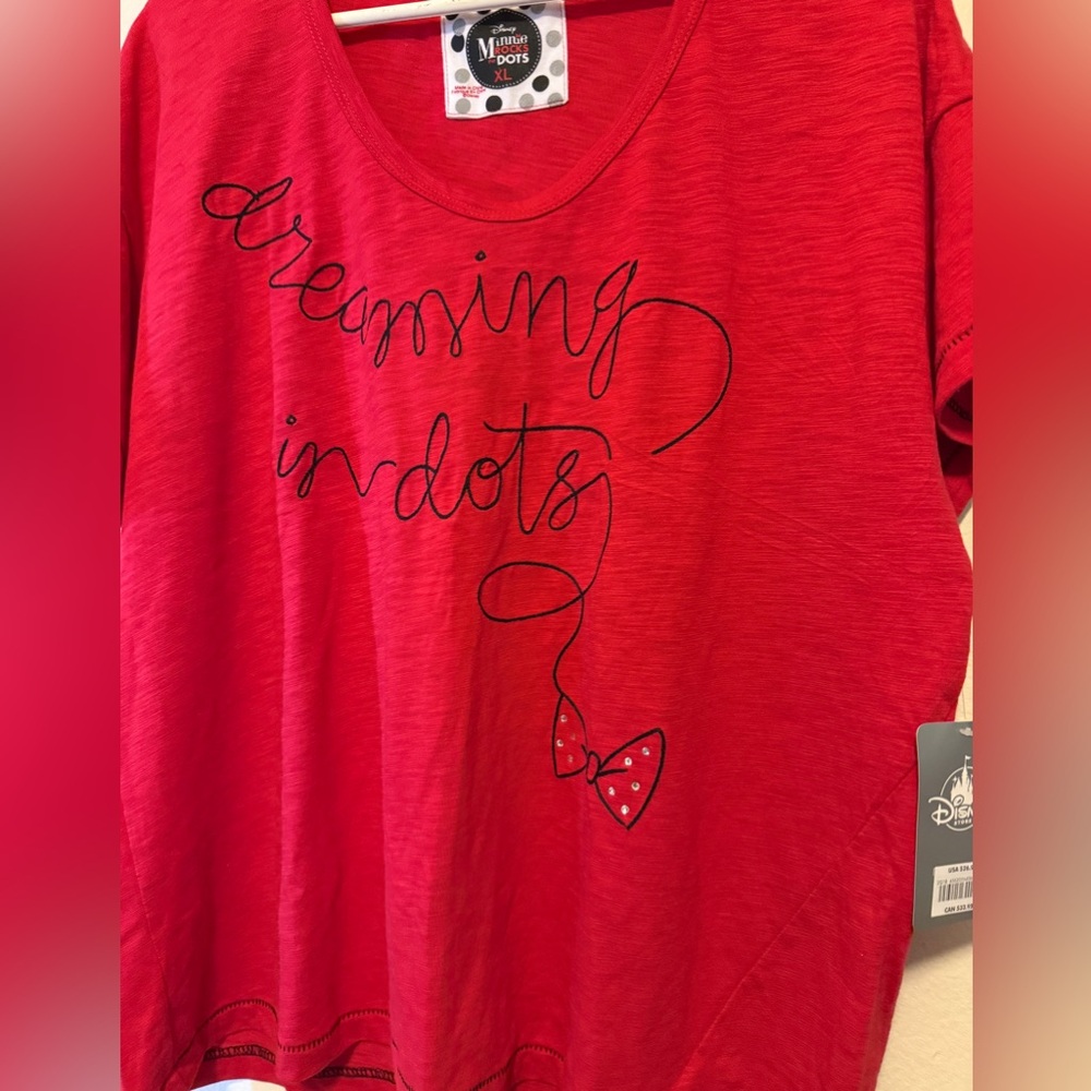 Red Disney 'Dreaming in Dots' T-Shirt